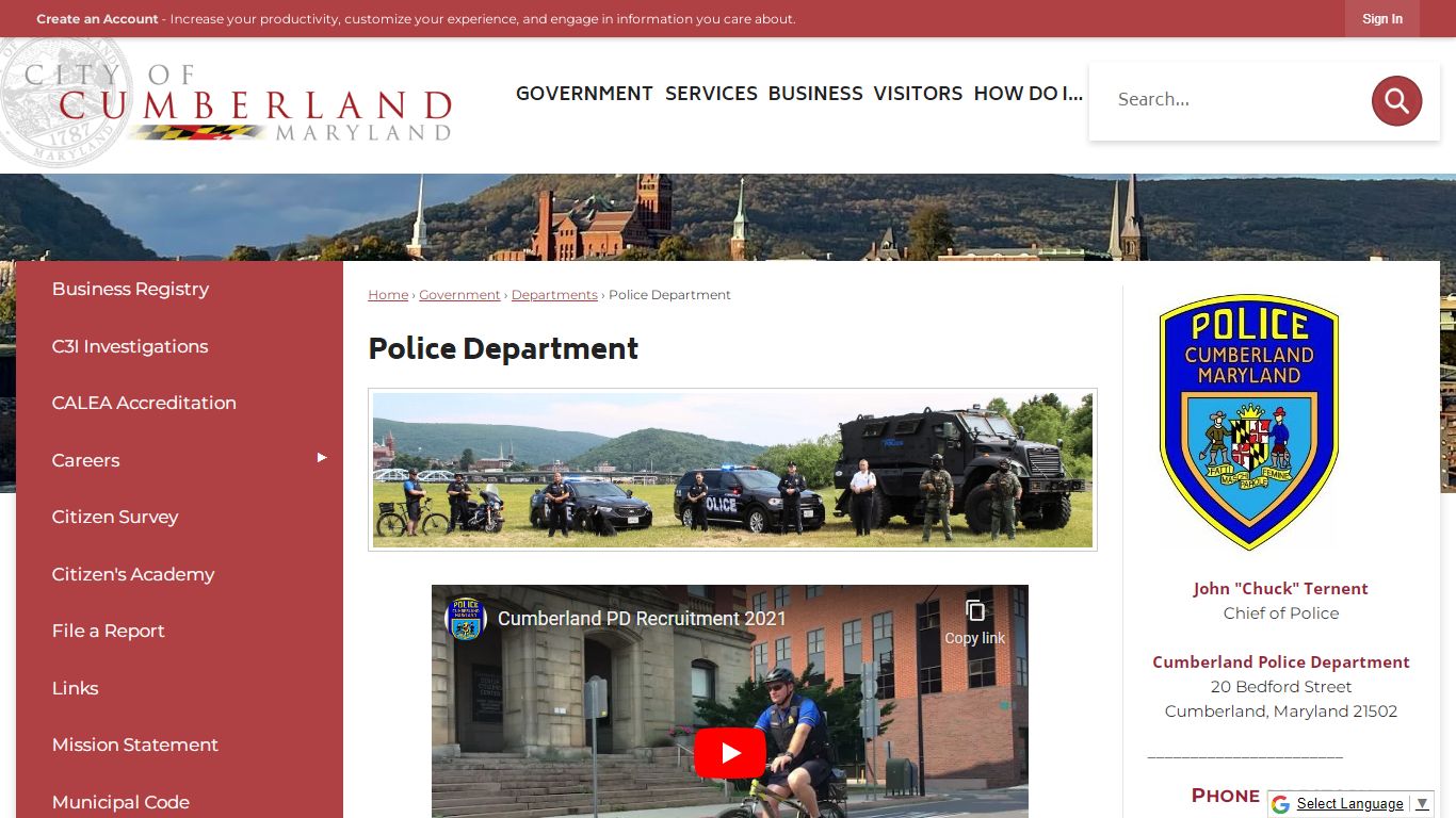 Police Department | Cumberland, MD